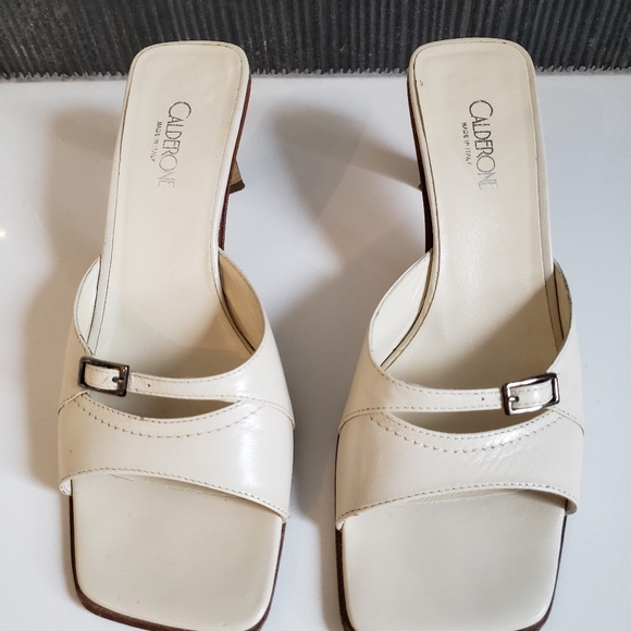 Leather Slip-on Heels - Picture 9 of 10